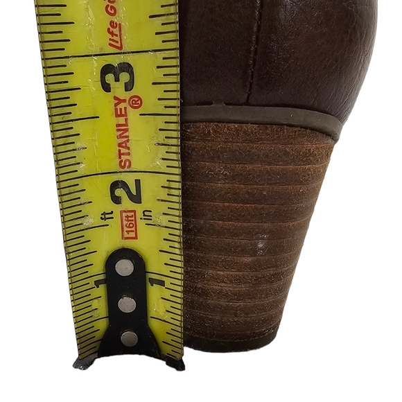 Michael by Michael Shannon Ankle Boots Womens Size 5.5 Brown Heeled Faux Leather - Picture 12 of 13